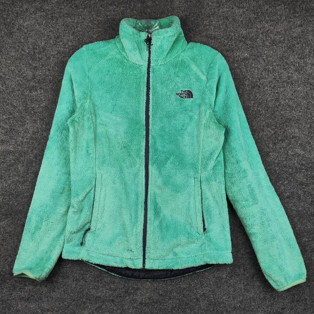 The North Face Jacket Womens XS Green High Pile Plush Fleece Full Zip Warm